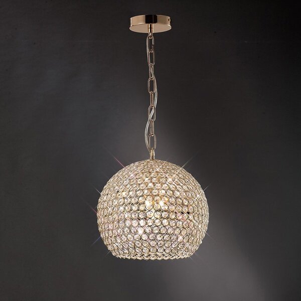IL30752 Ava 5 Light French Gold Crystal Ceiling Pendant