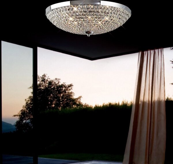 IL30188 Ava 6 Light Flush Crystal Ceiling Light