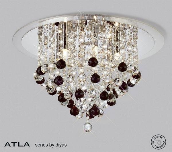 IL30009BL Black 6 Light Ceiling Light