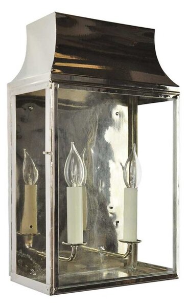 N462B Medium Nickel Strathmore 2 Light Wall Lantern