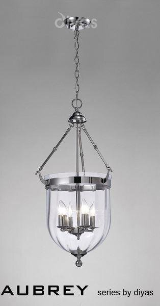 IL31073 Aubrey 4 Light Polished Chrome Ceiling Pendant