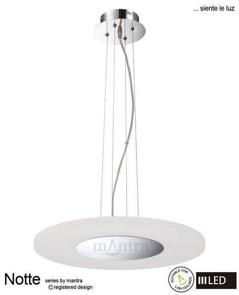 M8121 Notte LED 1 Light Round Ceiling Pendant in Chrome