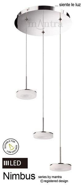 M8194 Nimbus LED 3 Light Ceiling Pendant in Chrome