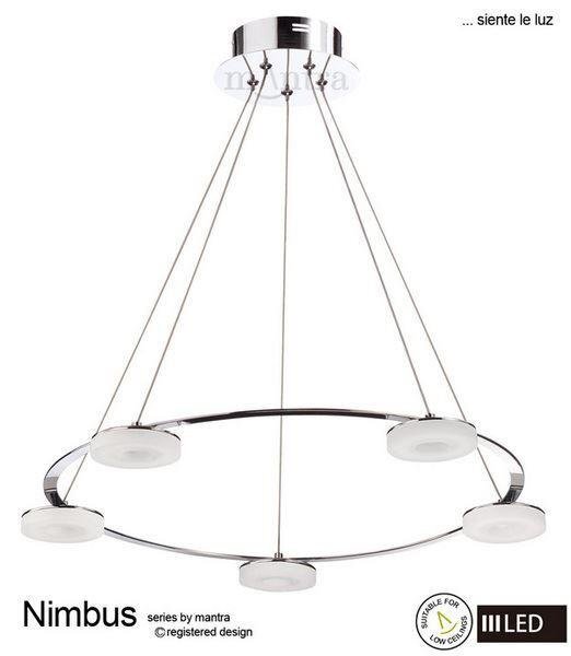 M8197 Nimbus LED 5 Light Ceiling Pendant in Chrome