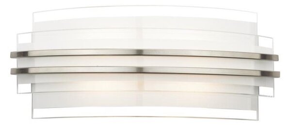 Dar SEC372 Sector LED Large Contemporary Wall Light Opal Glass