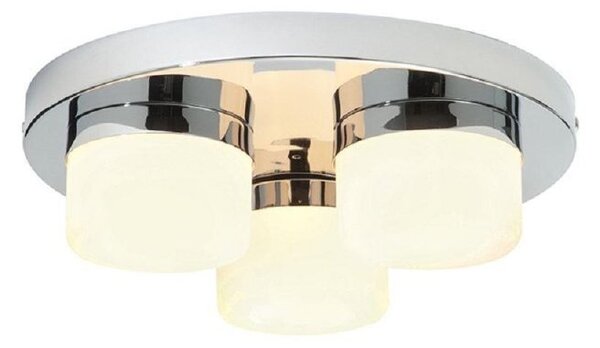 34200 Pure Triple Round Plate Bathroom Chrome Ceiling Light