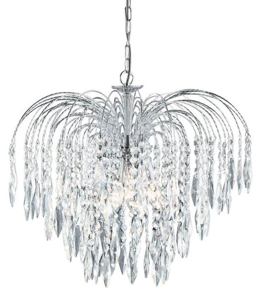 Searchlight 4175-5 Waterfall Chrome 5 Light Ceiling Pendant