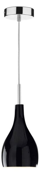 Dar SOH0122 Soho Mini 1 Light Black Glass Ceiling Pendant