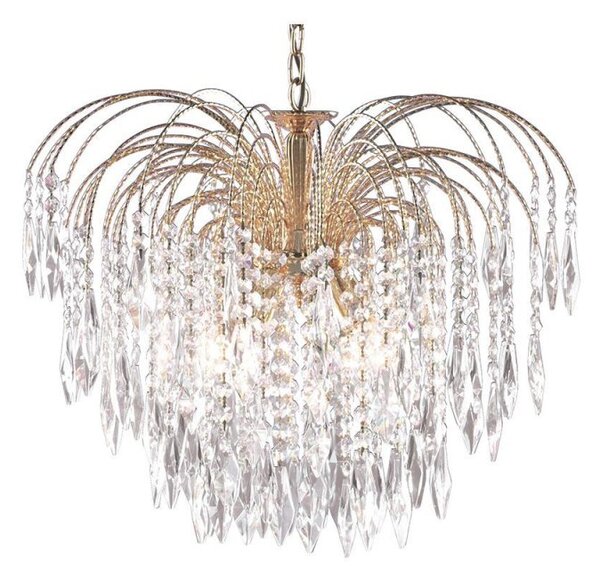 Searchlight 5175-5 Waterfall Gold 5 Light Ceiling Pendant