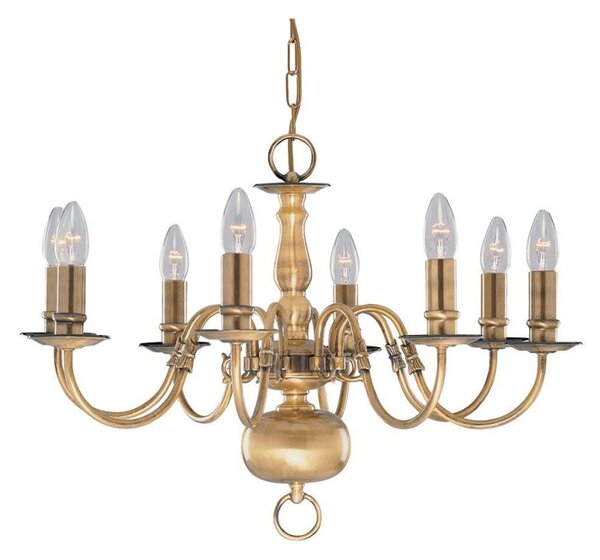 Searchlight 1019-8AB Flemish Antique Brass 8 Light Fitting