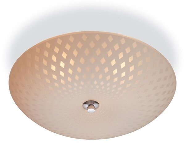 Firstlight 8316 Celine 3 Light Flush Ceiling Light with Patterned Glass