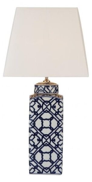 Dar MYS4223 Mystic Blue and White Ceramic Table Lamp