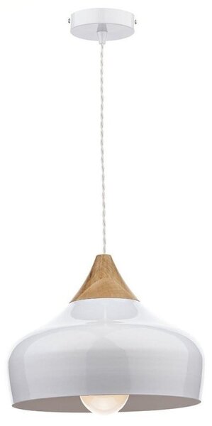 Dar GAU0102 Gaucho 1 Light Ceiling Pendant White