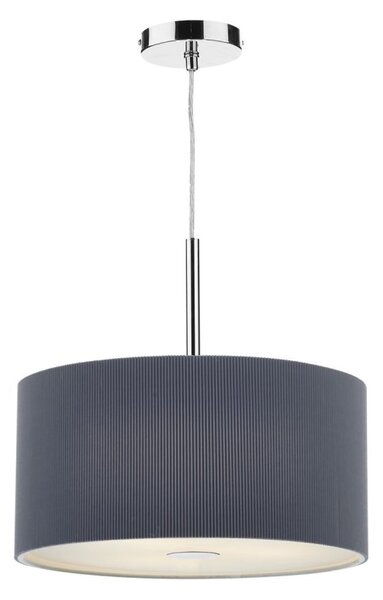 Dar ZAR1039 Zaragoza Grey 40cm 3 Light Modern Ceiling Pendant