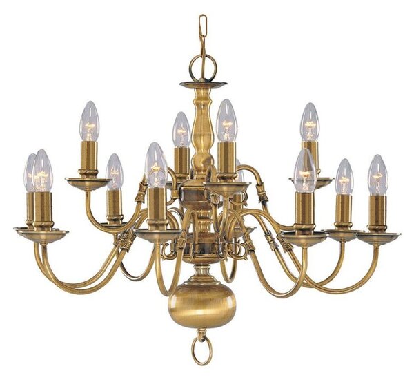 Searchlight 1019-12AB Flemish Antique Brass 12 Light Fitting