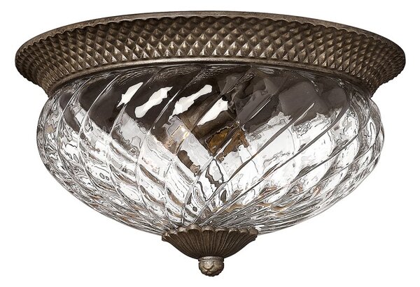 HK-PLANT-F-L-PZ 3 Light Pearl Bronze Flush Ceiling Light