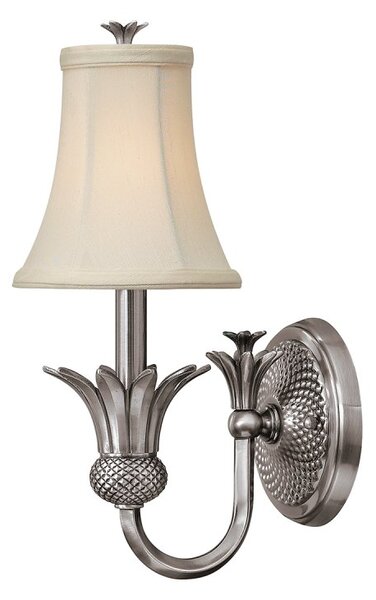 HK-PLANT1-PL 1 Light Polished Antique Nickel Wall Light