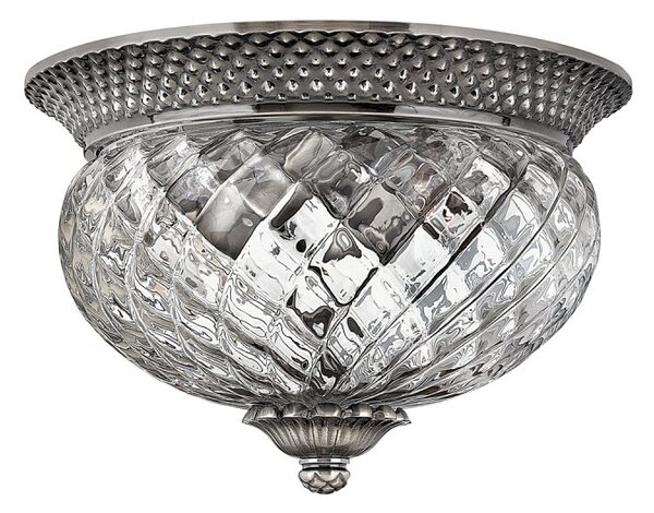 HK-PLANT-F-SPL 2 Light Polished Antique Nickel Flush Light