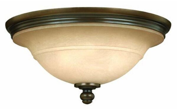HK/PLYMOUTH/F 3 Light Vintage Flush Ceiling Light in Bronze