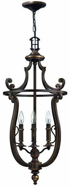 HK/PLYMOUTH4/P 4 Light Vintage Pendant in Olde Bronze