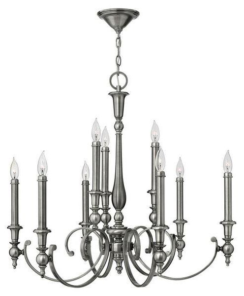 HK/YORKTOWN9 9 Light Antique Nickel Traditional Chandelier
