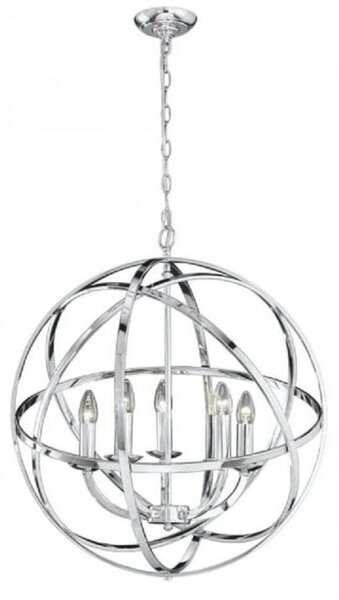 F2280/5 Zany 6 Light Concentric Chrome Pendant Light