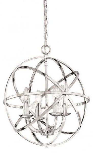 F2280/4 Zany 4 Light Concentric Chrome Pendant Light