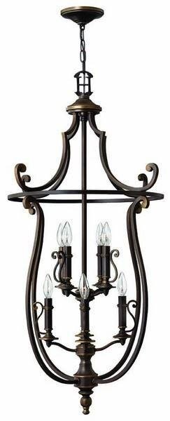 HK/PLYMOUTH8/P 8 Light Vintage Pendant in Olde Bronze