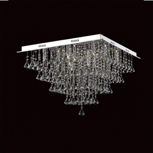 Impex CFH301171/12/PL/CH Parma 12 Light Flush Ceiling Light