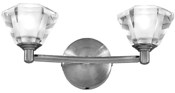 Franklite FL2294/2 Twista 2 Light Satin Nickel Wall Light