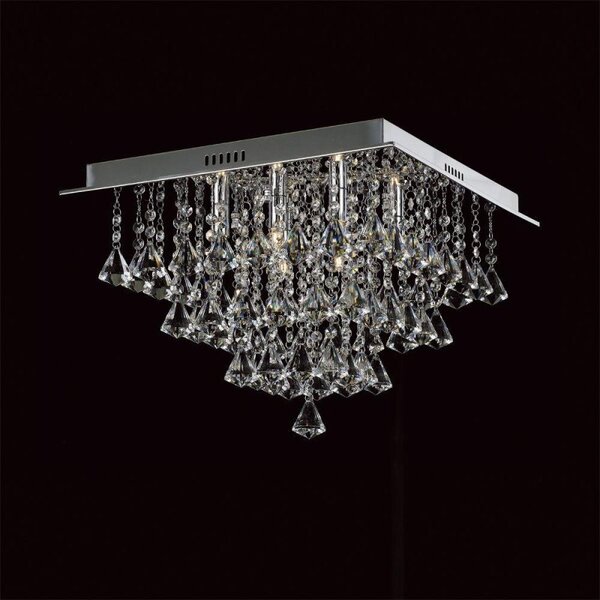 Impex CFH301171/06/PL/CH Parma 6 Light Flush Ceiling Light