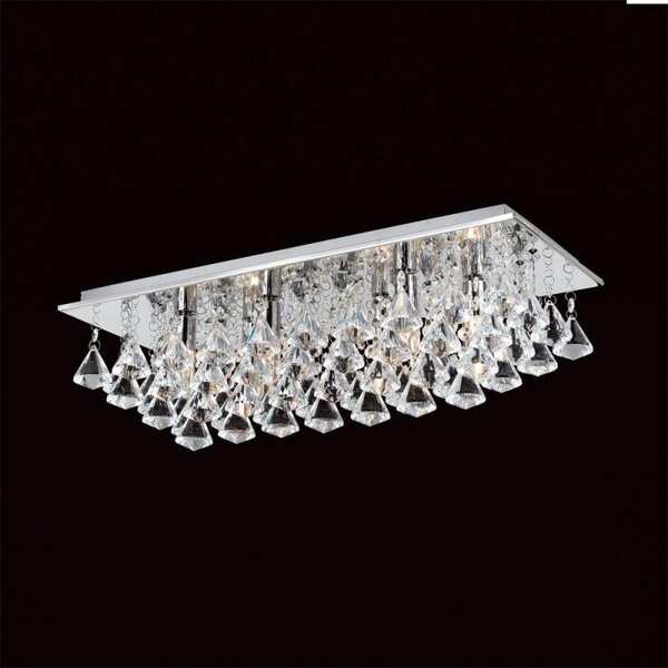 Impex CFH201114/06/PL/CH Parma 6 Light Flush Ceiling Light