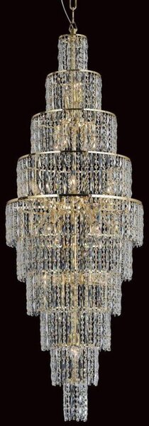 Impex CF03220/24/G New York 24 Light Crystal & Gold Ceiling Light