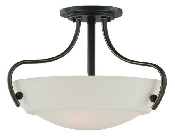 QZ/CHANTILLY/SF3 3 Light Palladian Bronze Semi Flush Light