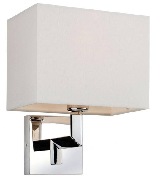 Firstlight 3458CR LEX One Light Wall Light In Polished Stainless Steel With Cream Shade