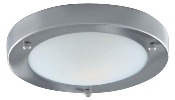 Searchlight 1131-31SS Satin Silver Flush 31cm Bathroom Light I.P44