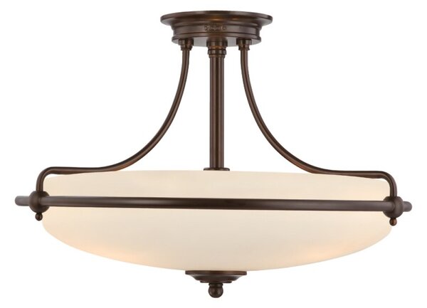 QZ/GRIFFIN/SFMPN 4 Light Med Bronze Semi Flush Ceiling Light