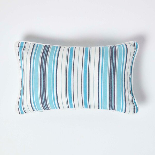 Cotton New England Stripe Rectangular Cushion Cover, 30 x 50 cm