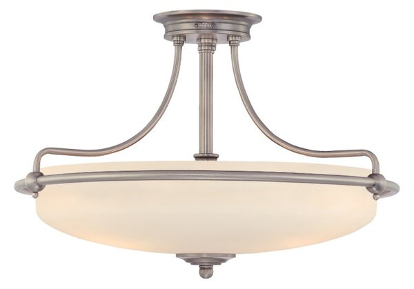 QZ/GRIFFIN/SFMAN 4 Light Med Nickel Semi Flush Ceiling Light