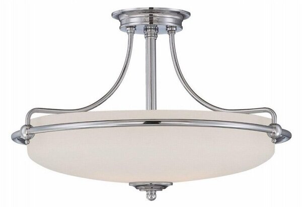 QZ/GRIFFIN/SFM C 4 Light Med Chrome Semi Flush Ceiling Light