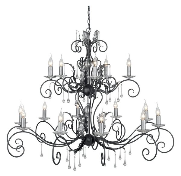 Elstead AML15 Black/Silver Amarilli 15 Light Ceiling Pendant