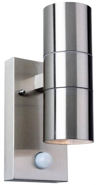 Firstlight 3429ST Colt Two Light Wall Light With PIR In Stainless Steel