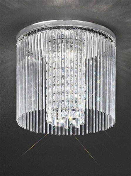 Franklite CF5724 Charisma Large Crystal Flush Ceiling Light