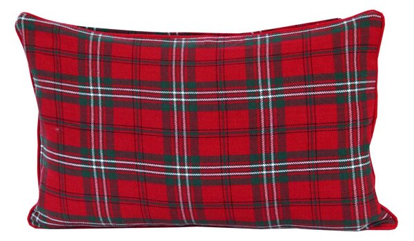 Homescapes Cotton Edward Tartan Rectangular Cushion Cover, 30 x 50 cm