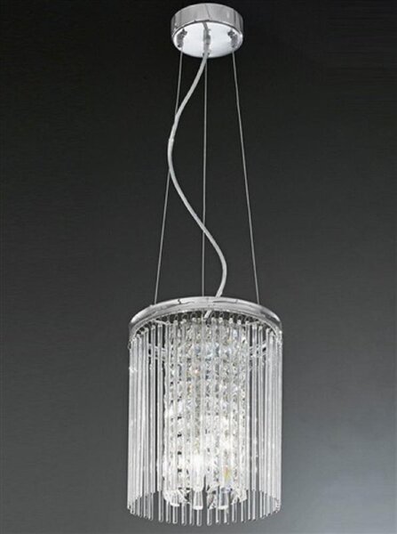 F2310/3 Chrome and Crystal Ceiling Pendant