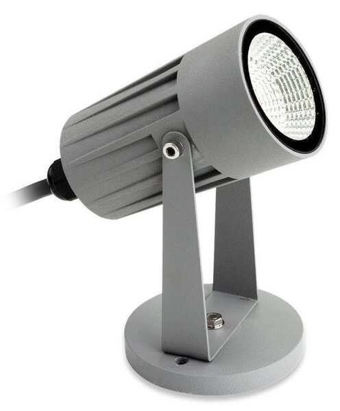 Firstlight 4907SI LED Outdoor Wall/Floor Spotlight In Silver - Optional Spike
