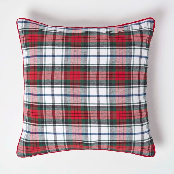 Homescapes Cotton Macduff Tartan Cushion Cover, 60 x 60 cm