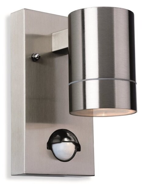 Firstlight 3428ST Colt One Light Wall Light With PIR In Stainless Steel