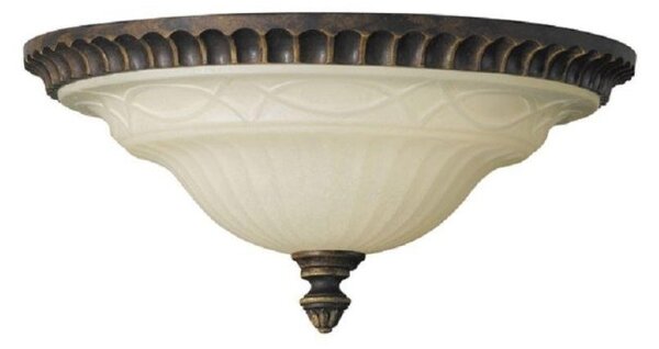 FE/DRAWINGRM/FA Drawing Room Walnut Flush Ceiling Light