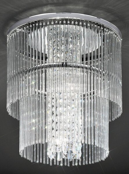 Franklite CF5725 Charisma Tiered Crystal Flush Ceiling Light